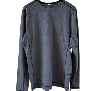 Lululemon Shirt Men's Large Long Sleeve Reflective Heather Gray Run